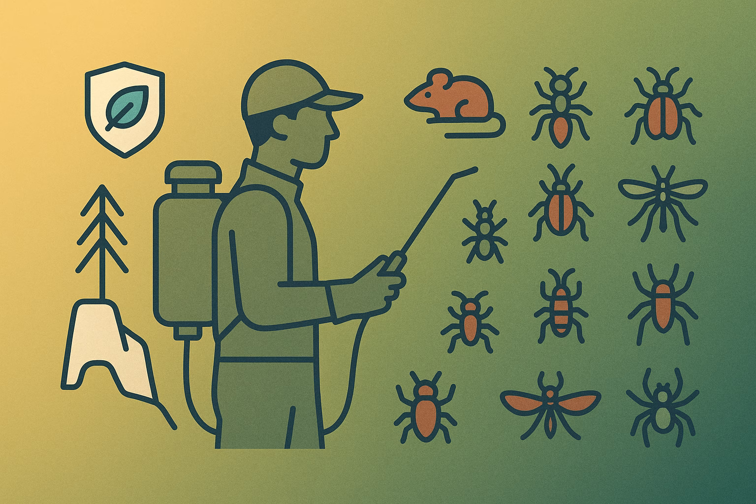 Pest control professional spraying for insects, highlighting emergency pest control Flagstaff services.